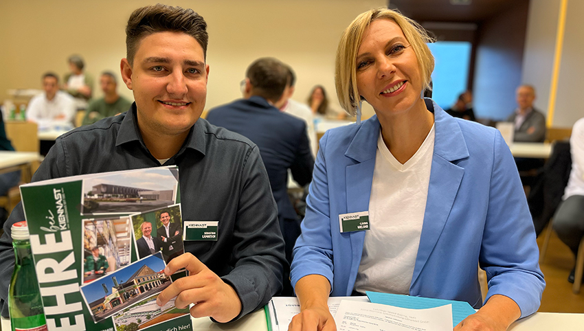Foto v.l.: Sebastian Lamatsch und Claudia Wieland (Handelshaus Kiennast); Fotoquelle: Handelshaus Kiennast